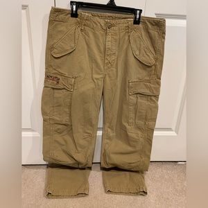 Ralph Lauren Denim & Supply patch Cargo pants khaki 36 x 32